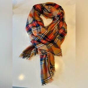 Plaid oversized scarf